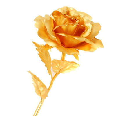 Bông hồng mạ vàng có giá 1,8 triệu đồng được rao bán tại Hà Nội 