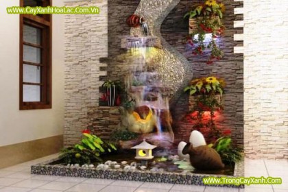 Tiểu Cảnh Sân Vườn Với Nước
