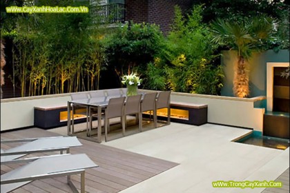 Tiểu Cảnh Sân Vườn Trên Sân Thượng