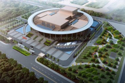 Phối cảnh Cung hữu nghị Việt Trung