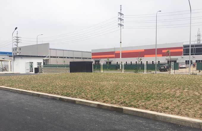 Công ty Cây xanh Đức Lộc trồng cây xanh cho công ty Sony tại khu công nghiệp VSIP Từ Sơn-Bắc Ninh
